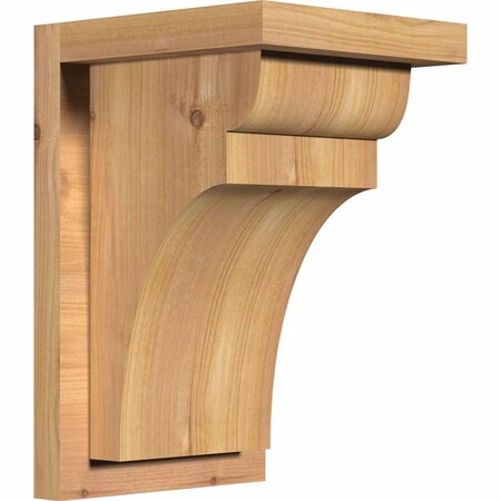 Ekena Millwork Yorktown Smooth Corbel w/Backplate, Western Red Cedar, 7 1/2"W x 8"D x 12"H COR08X08X12YOR01SWR